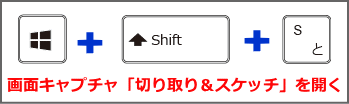 切り取り＆スケッチのショートカットキー